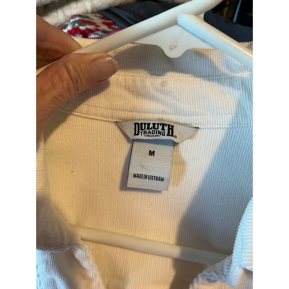 Duluth Trading Co Corduroy Popover Shirt Women Cream M New No Tag 30873 Outdoors - Picture 3 of 3